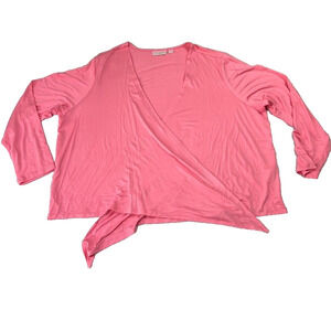 Belle by Kim Gravel Slub Knit Shrug XL Color Pink A475783